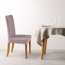 Stretch Faux Linen Dining Chair Covers (Set of 6)